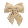 Kersthanger strik groot - beige - 40x45 cm