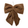 Kersthanger strik groot - bruin - 40x45 cm