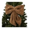 Kersthanger strik groot - bruin - 40x45 cm