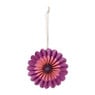 Kersthanger bloem - rood/roze - set van 3 