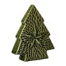 Kerstboom keramiek ster klein - groen - 14.5x12x3.6 cm