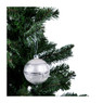 Kerstbal zilverkeurig - ruit