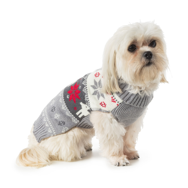 Kersttrui voor dieren - grijs