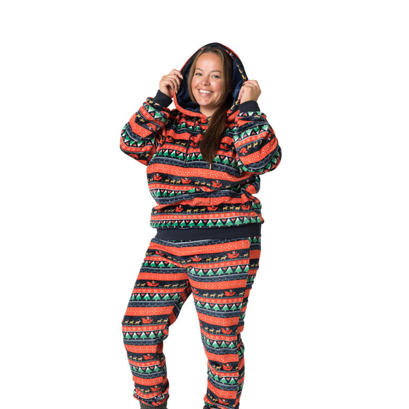 Huispak kerst - blauw - maat S/M