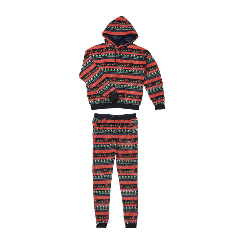 Huispak kerst - blauw - maat L/XL