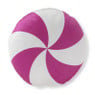 Kussen candy cane - roze/wit - ø40 cm