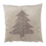 Kussen kertsboom pailet - taupe - 45x45 cm 