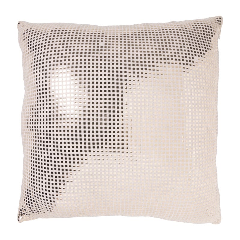 Kussen velvet pailletten - roze - 43x43 cm