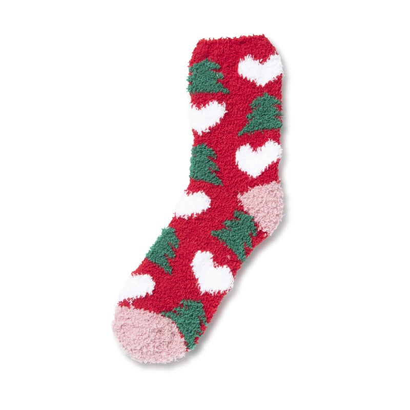 Kerstokken kerstboom hart - one size - rood
