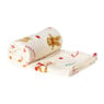 Kerst fleecedeken - beige/multikleur - 170x130 cm