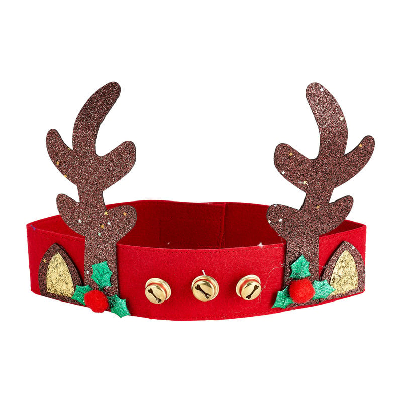 Haarband rendier - rood/wit