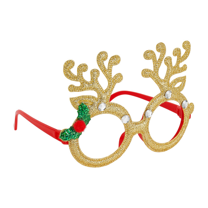 Bril kerst - gewei - kunststof