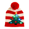 Muts met lampjes - rood/wit