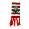 Kerstsjaal met lampjes - rood/wit 