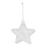 Kersthanger ster - 10 cm - zilver/helder
