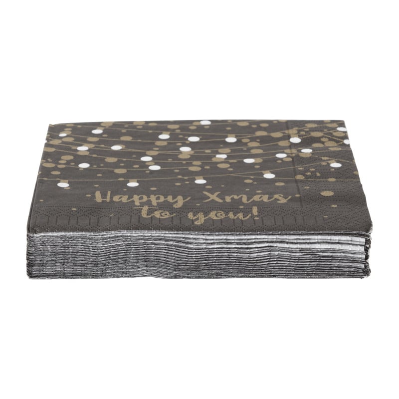 Servetten kerst - Happy Xmas to you - 16.5x16.5 cm