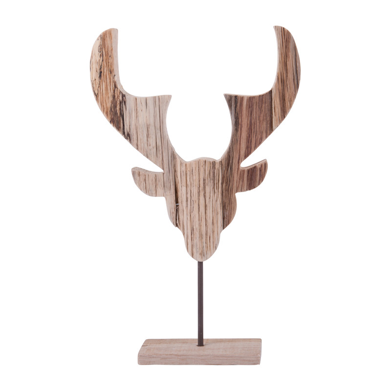 Rendier hoofd hout