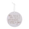 Kersthanger It's The Most Wonderful Time Of The Year - wit - 8 cm