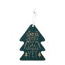 Kersthanger Santa Baby Is It Cold Outside Yet - groen - 8,5x6 cm