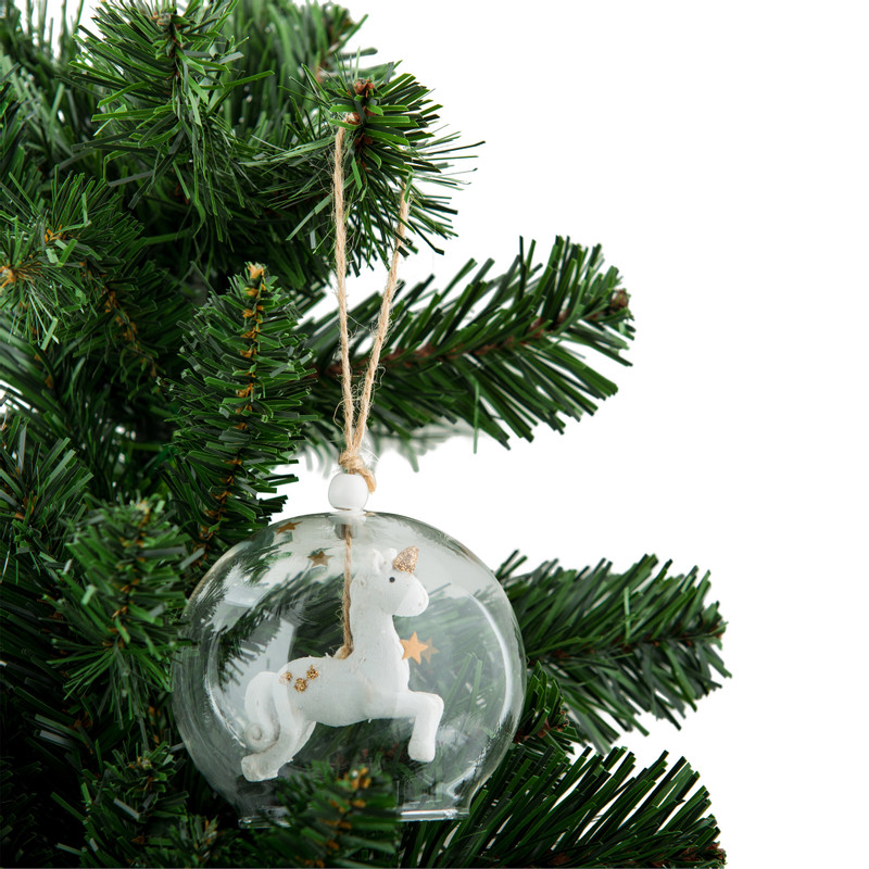 Kersthanger stolp ster - glas