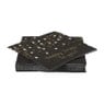 Servetten kerst - zwart/goud - 16.5x16.5 cm - set van 12