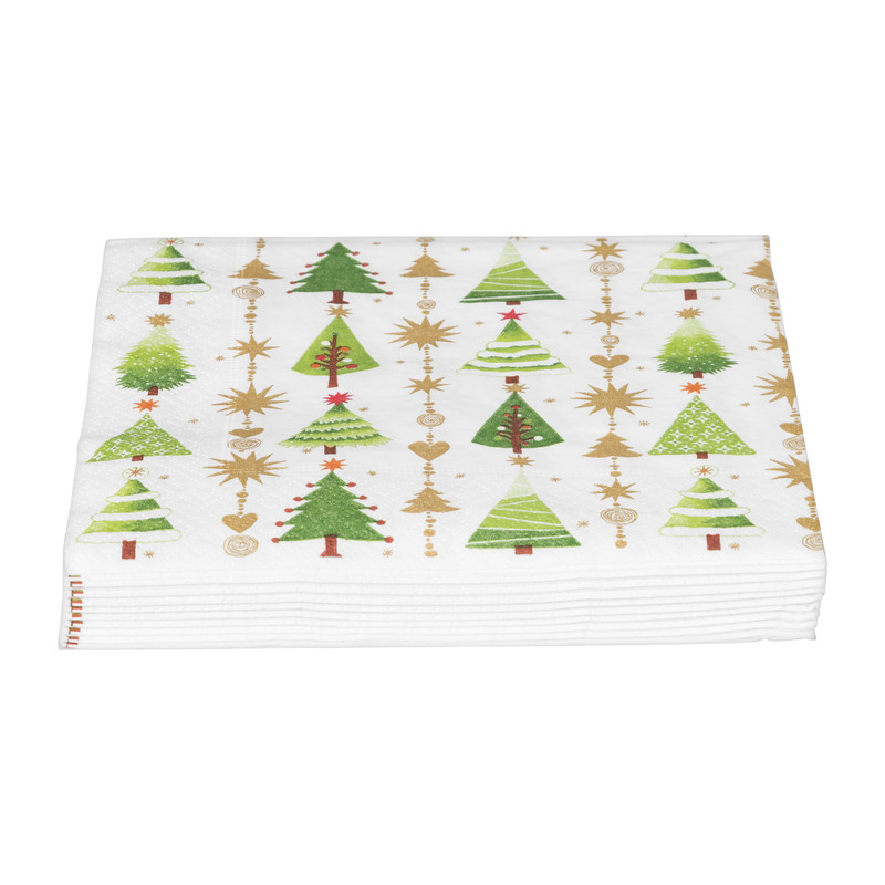 Servetten kerst - diverse varianten - 16.5x16.5 cm