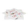 Servetten kerst - wit/rood - set van 20 - 33x33 cm 