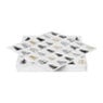 Servetten kerstbomen - zwart/wit/goud - set van 20 - 33x33 cm 