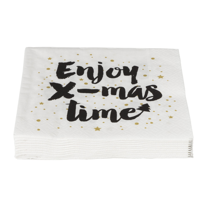 Servetten enjoy - set van 20 - 33x33 cm