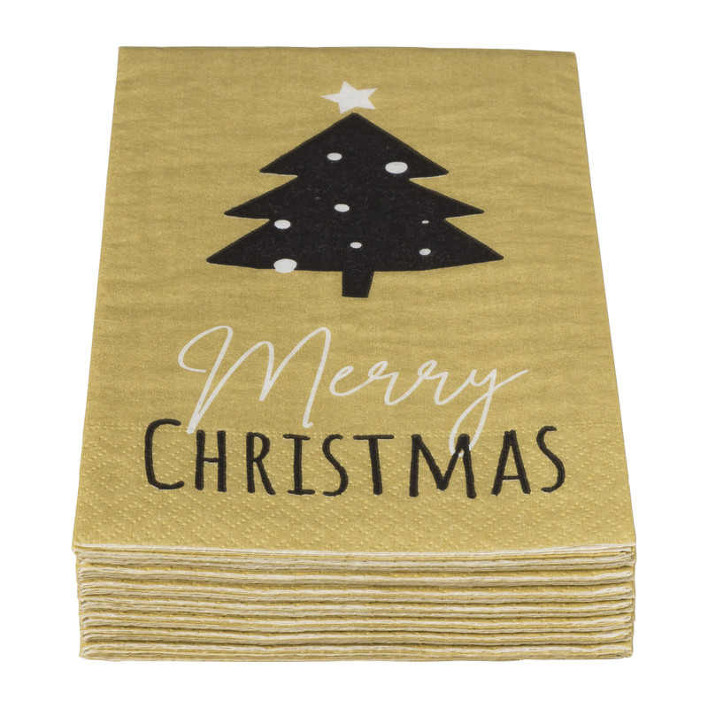 Servetten lang goud - set van 15 - 33x40 cm