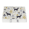 Servet rendier - wit - 33x33 cm 