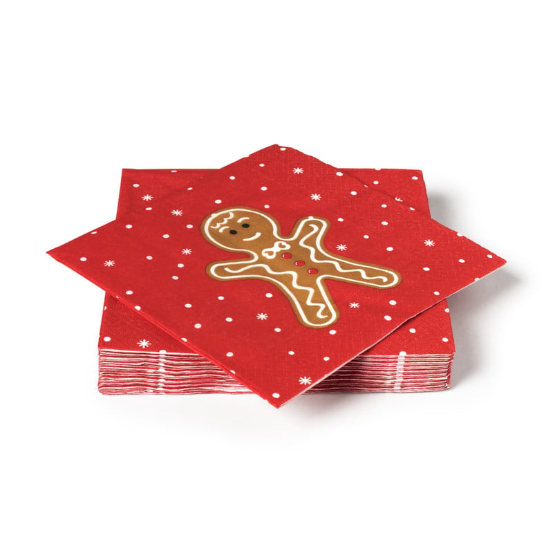 Servetten gingerbread - set van 20 - 33x33 cm