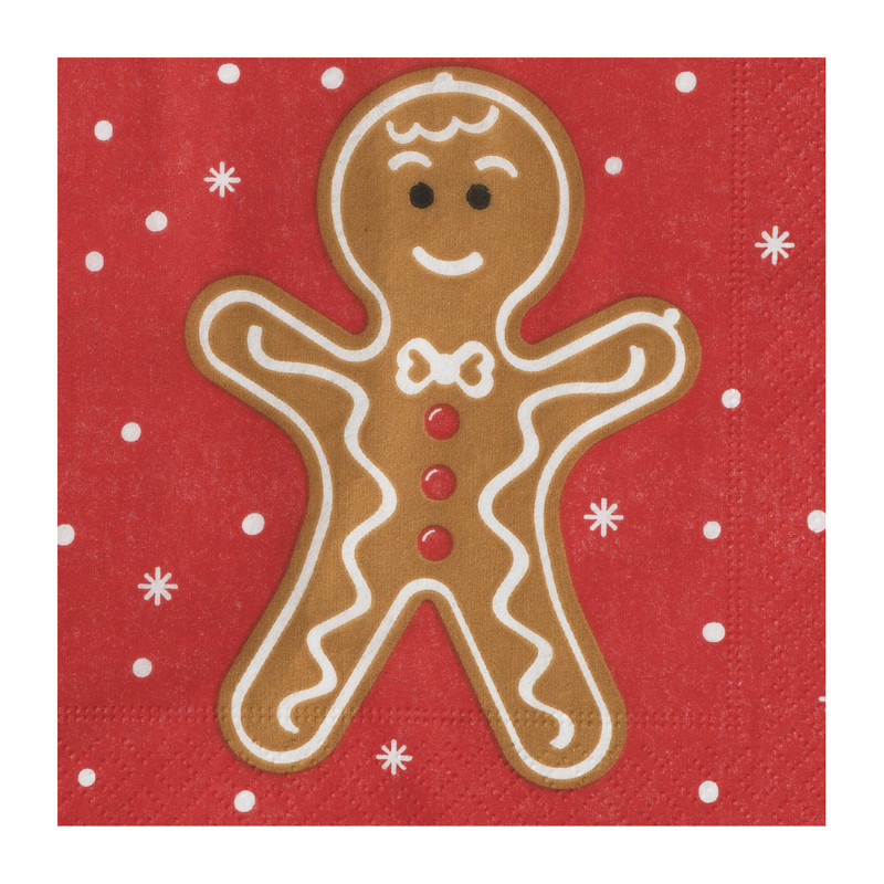 Servetten gingerbread - set van 20 - 33x33 cm