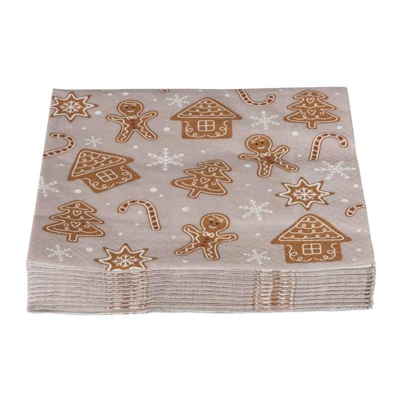 Servet Cookies - grijs - 33x33 cm