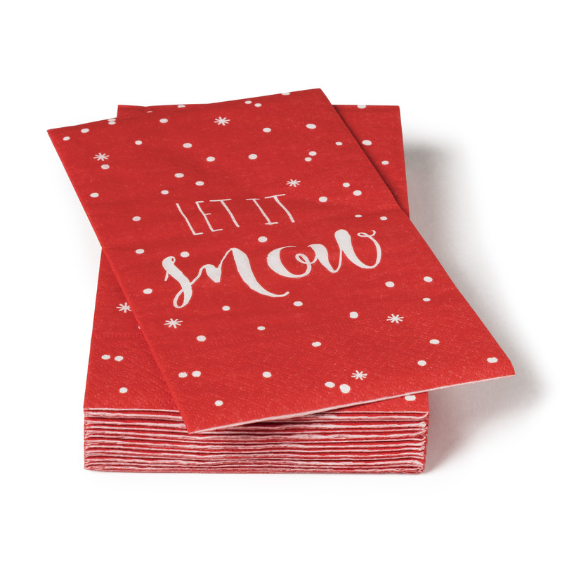 Servetten lang rood - set van 15 - 33x40 cm