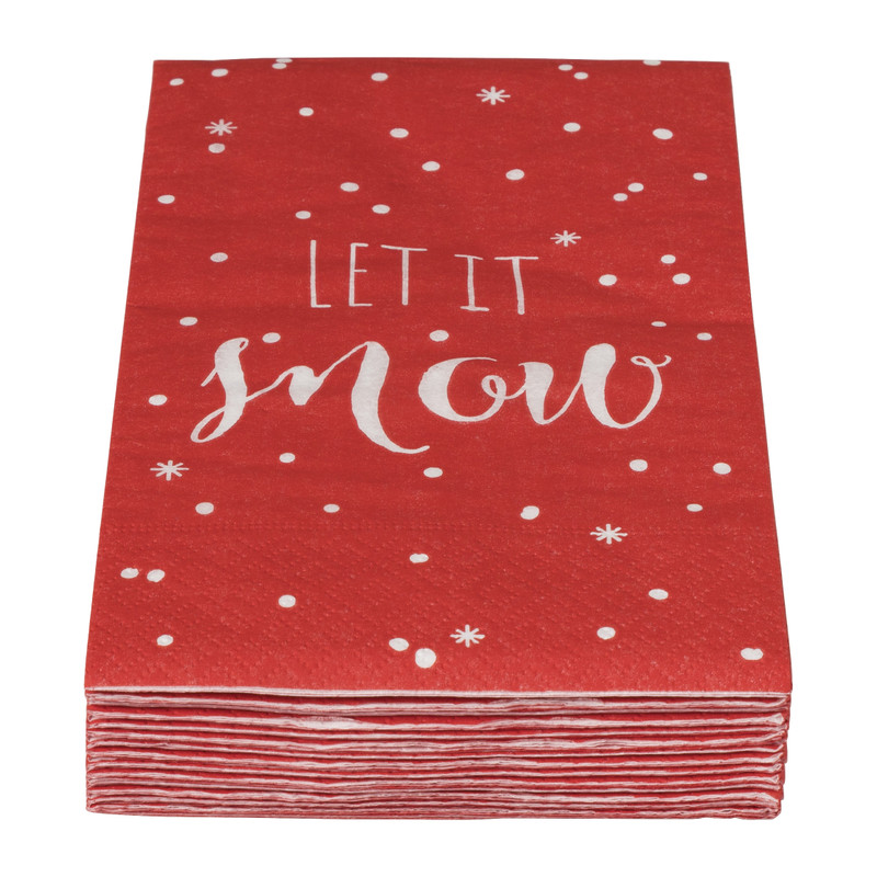 Servetten lang rood - set van 15 - 33x40 cm