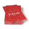 Servetten lang rood - set van 15 - 33x40 cm