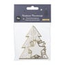Naamkaartje kerstboom - set van 6 - 9x8 cm