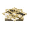 Servet kerstbomen - goud - 33x33 cm