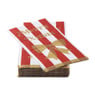 Servet strikjes en strepen - rood/wit - 33x40 cm