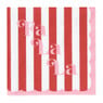 Servet fa la la - roze/wit - 33x33 cm