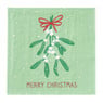 Servet mistletoe - groen - 33x33 cm