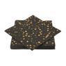 Servetten stars - zwart/goud - set van 20 - 33x33cm