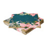 Duni servetten bloem - blauw/roze - 33x33 cm