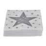 Duni servetten - star silver - 24x24 cm