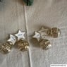 Kerstbal naamkaartje - set van 4 - 21x5.5x4.5 cm