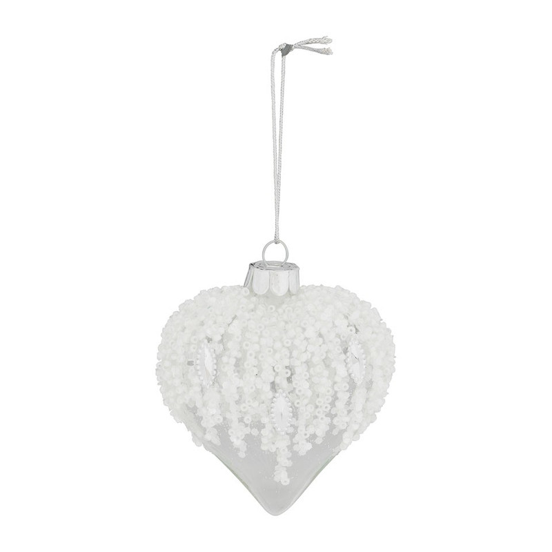Kerstbal/ster/hart - glitterstrepen