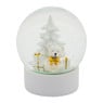 Sneeuwbol - kerstboom en beer - 10x11 cm