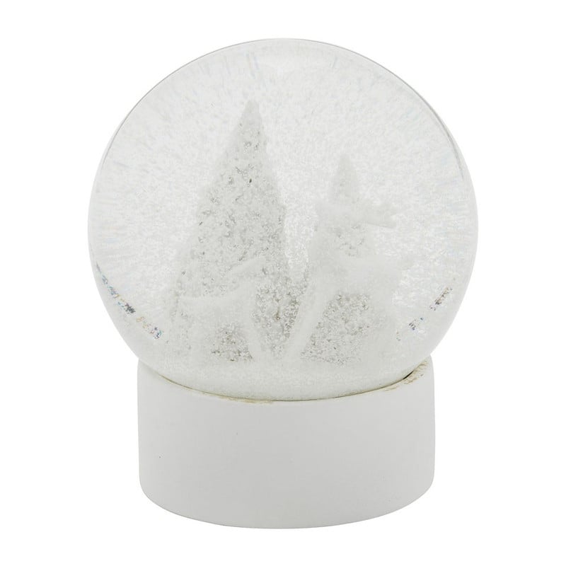 Sneeuwbol - bomen en hertjes - 12x14 cm