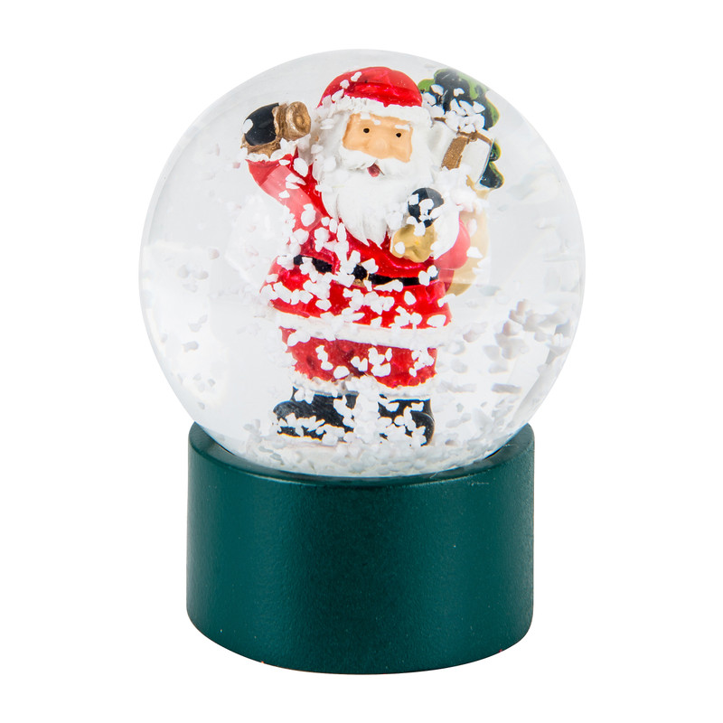 Sneeuwbol - santa - 4,5x4,5x6 cm